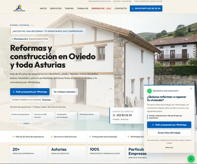 Web de Cristian Stefa Constructora